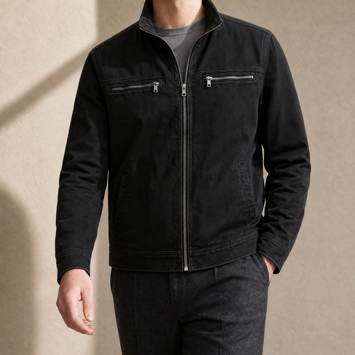 Bracken Utility Jacket in Black