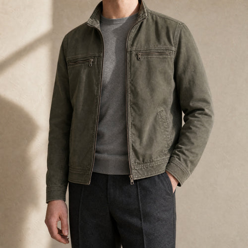 Bracken Utility Jacket in Olive Green