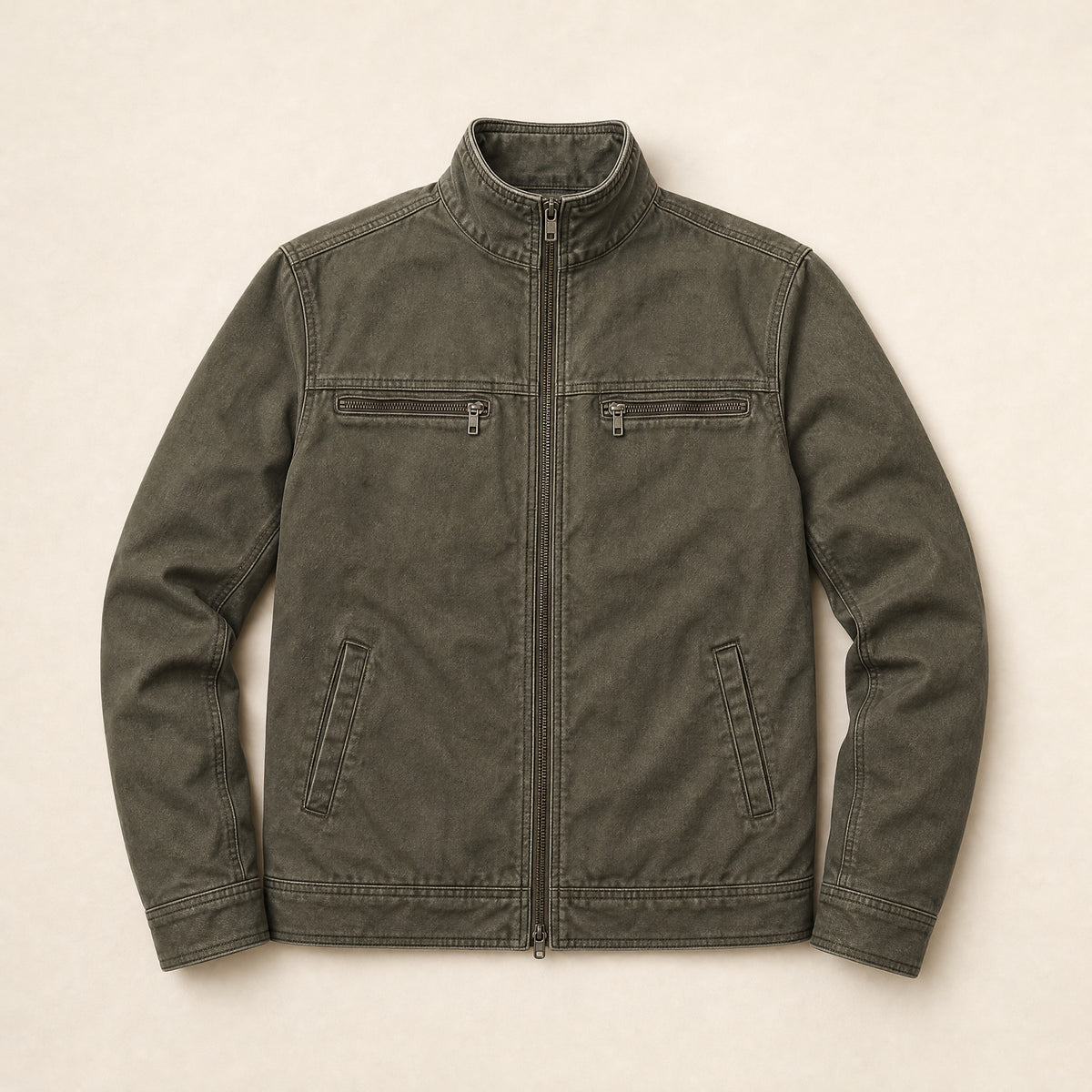 Flint Utility Jacket in Olive Green