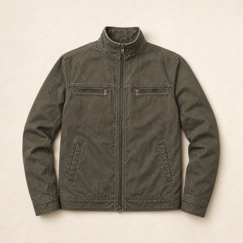 Flint Utility Jacket in Olive Green