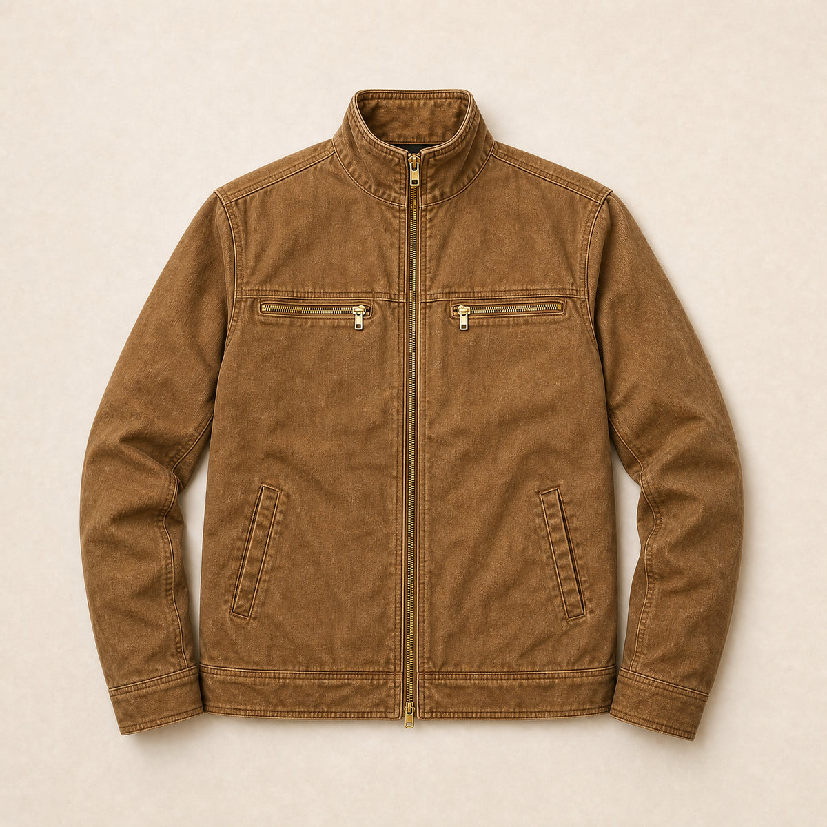 Flint Utility Jacket in Tan Brown