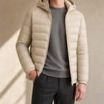 Frost Hooded Down Jacket in Porcelain