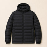 Glacier Hooded Down Jacket in Black
