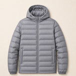 Glacier Hooded Down Jacket in Grey