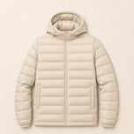 Glacier Hooded Down Jacket in Porcelain
