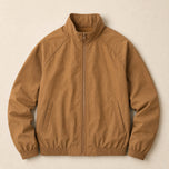 Ridge Stand-Collar Bomber Jacket in Brown