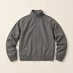 Ridge Stand-Collar Bomber Jacket in Dark Gray