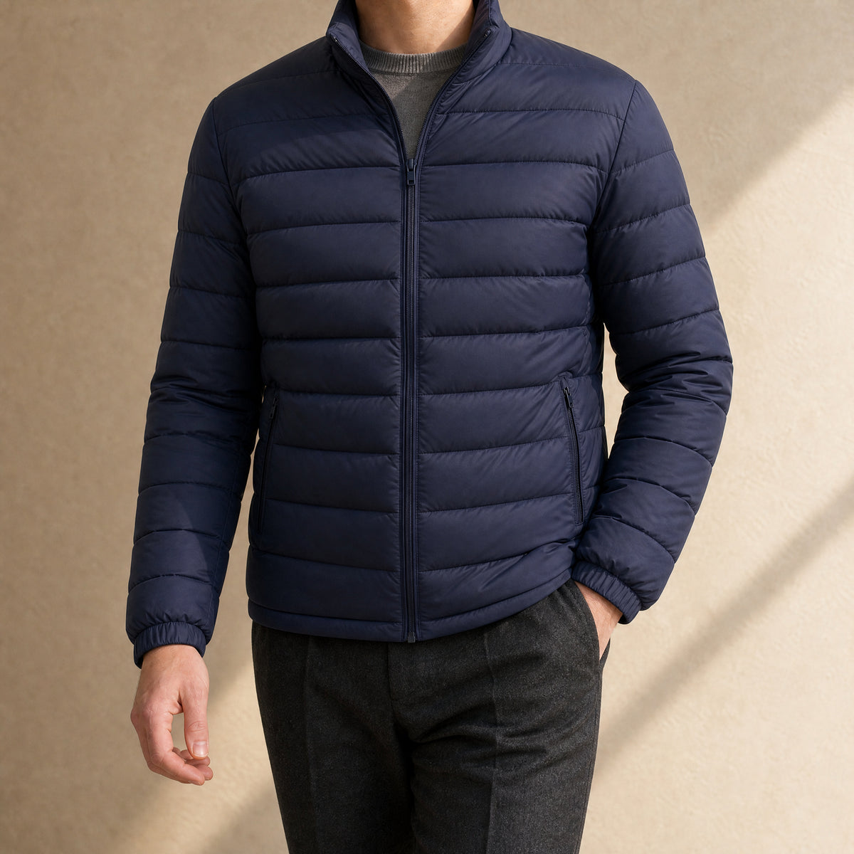 Rime Down Jacket in Navy